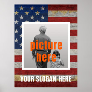 POSTER SLOGAN PERSONALIZADO DITADO DO PAÍS BANDEIRA PERSO