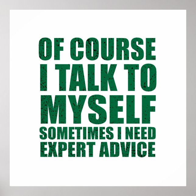 Poster Slogan sarcástico engraçado sarcasmo de humor (Frente)