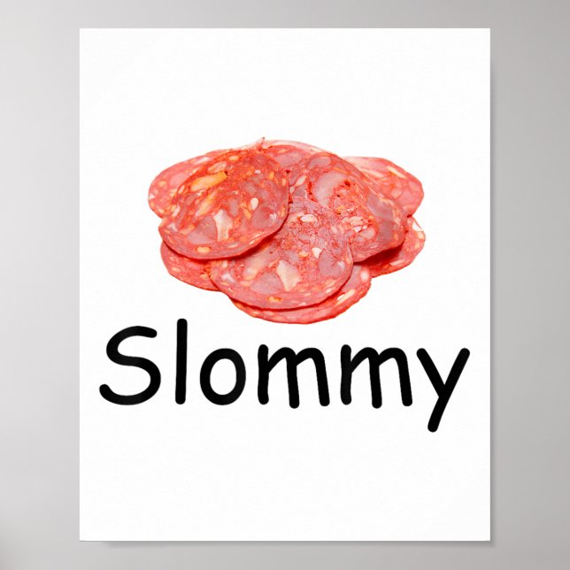 Poster Slommy Salami Meme Gen Z Mispelou Diversão da Piad (Frente)