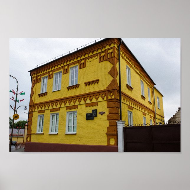Poster Slonim Belarus Town Architecture Street (Frente)