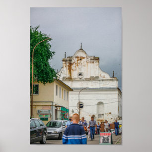 Poster Slonim Belarus Town Architecture Synagogue