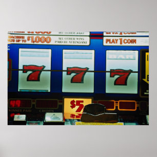 Poster Slot machine em um casino