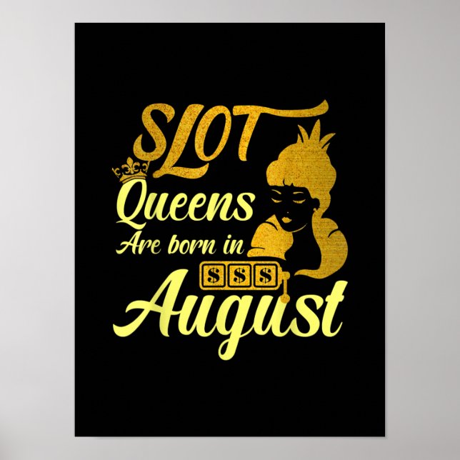 Poster Slot Machine Queen August Birthday (Frente)