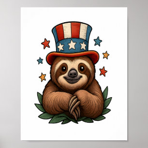 Poster Sloth 4 de julho