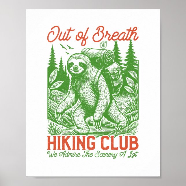 Poster Sloth de refrigerador serial travando da ramificaç (Frente)