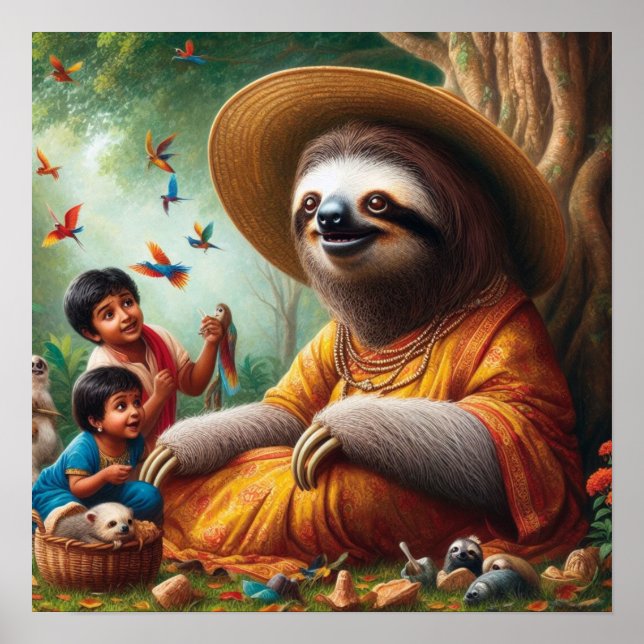 Poster Sloth Grandma (Frente)
