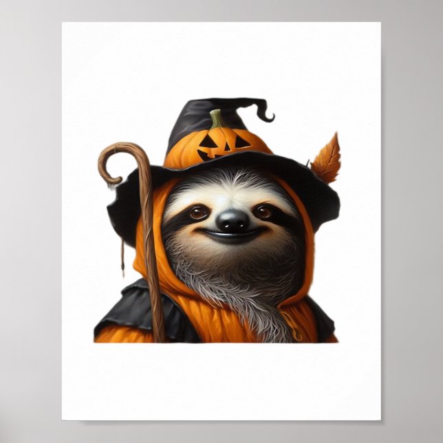 Poster Sloth Halloween Classic T-Shirt (Frente)