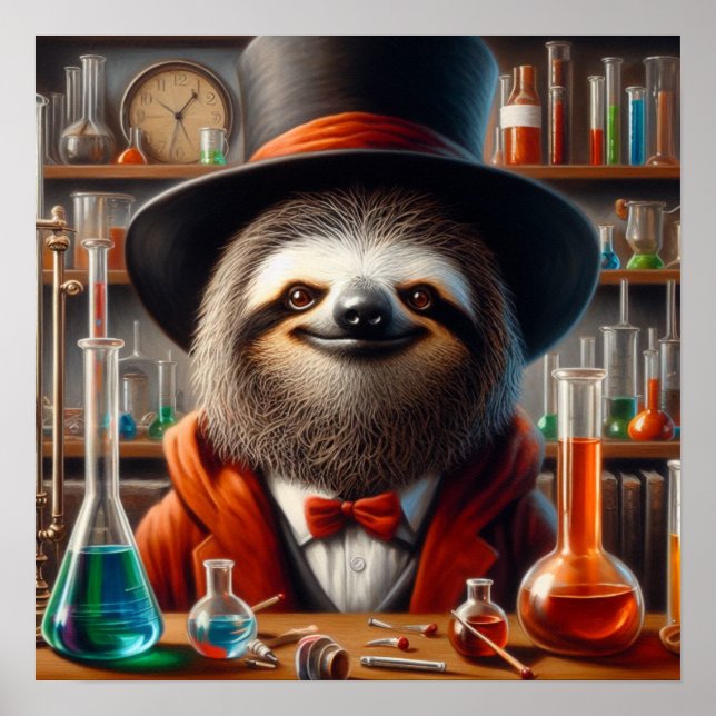 Poster Sloth Mad Scientist (Frente)