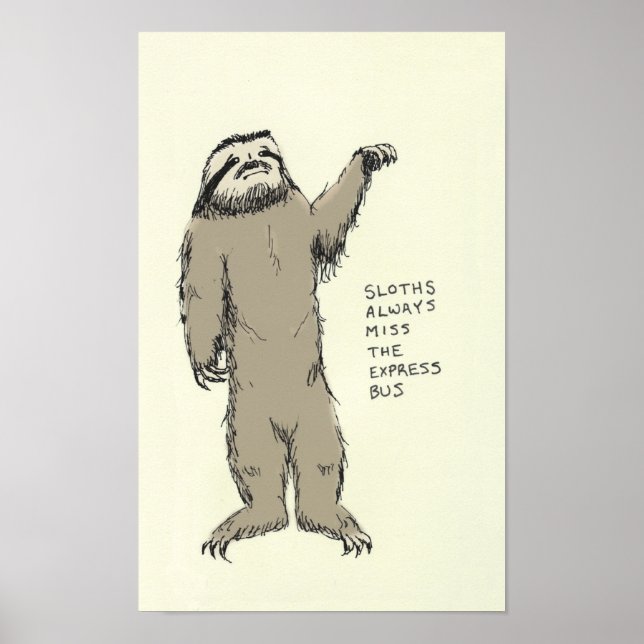 Poster sloth trivia (Frente)
