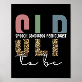 Poster SLP para ser - Idioma futuro da fala Presente pato