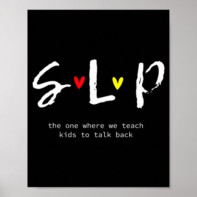 Poster Slp Teacher Shirts Speech Language Pathologist Gif (Frente)