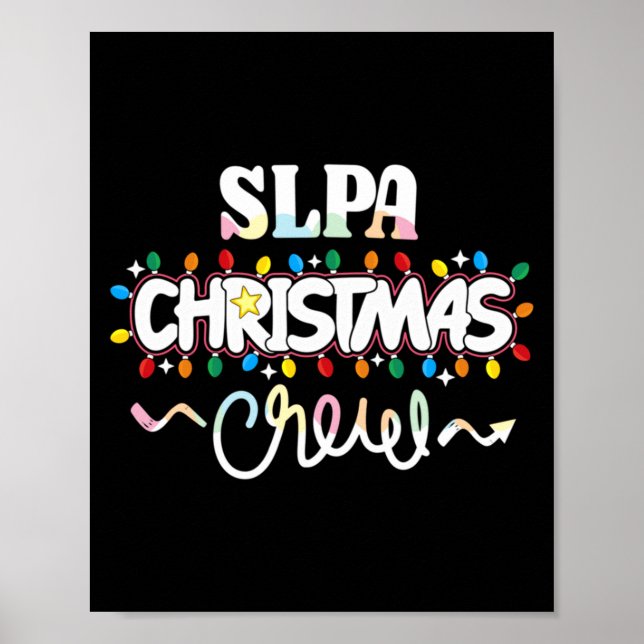Poster Slpa Christmas Crew Speech Pathology Istant Xma  (Frente)