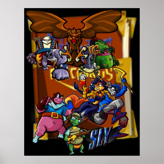 Poster Sly Cooper e Thievius Raccoonus (Frente)