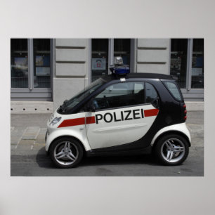 Póster Smart Polizei Auto