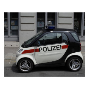 Póster Smart Polizei Auto