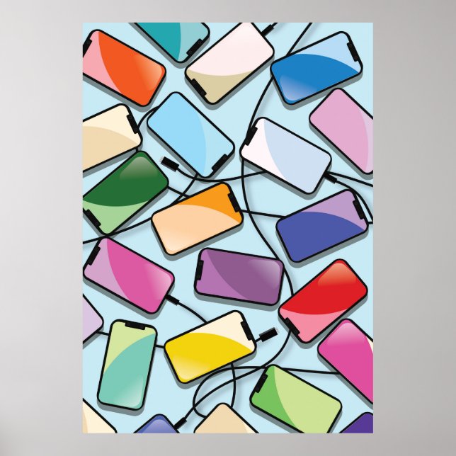 Poster Smartphones com um entalhe (Frente)
