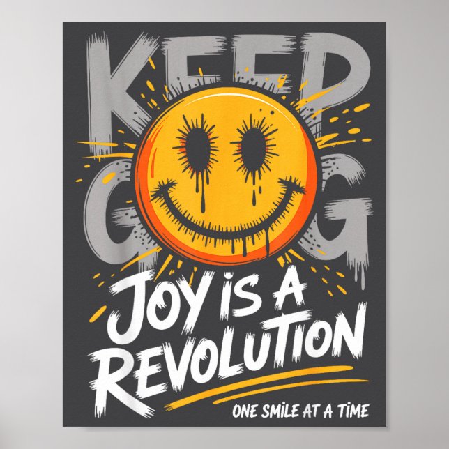 Poster Smile Face Optimism Good Energy Mental Health Awar (Frente)