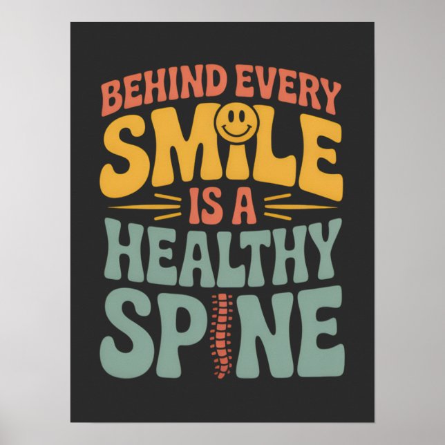 Poster Smile Healthy Spine Chiropractor Cote Design (Frente)