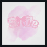 Póster Smile poster<br><div class="desc">A cute smile poster with a pink background.</div>