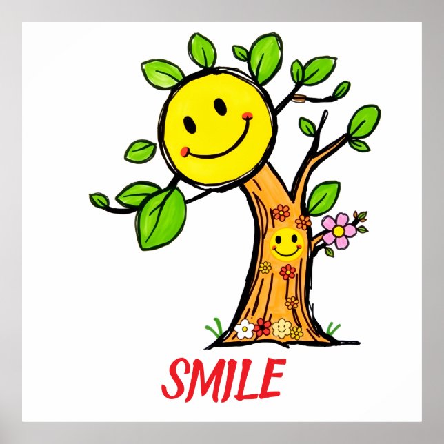 Poster "Smile Tree" - Víblias Positivas (Frente)
