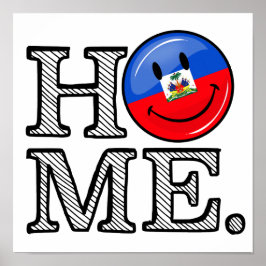 Poster Smiling Haitian Flag Housearming