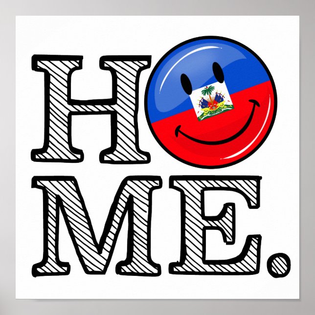 Poster Smiling Haitian Flag Housearming (Frente)