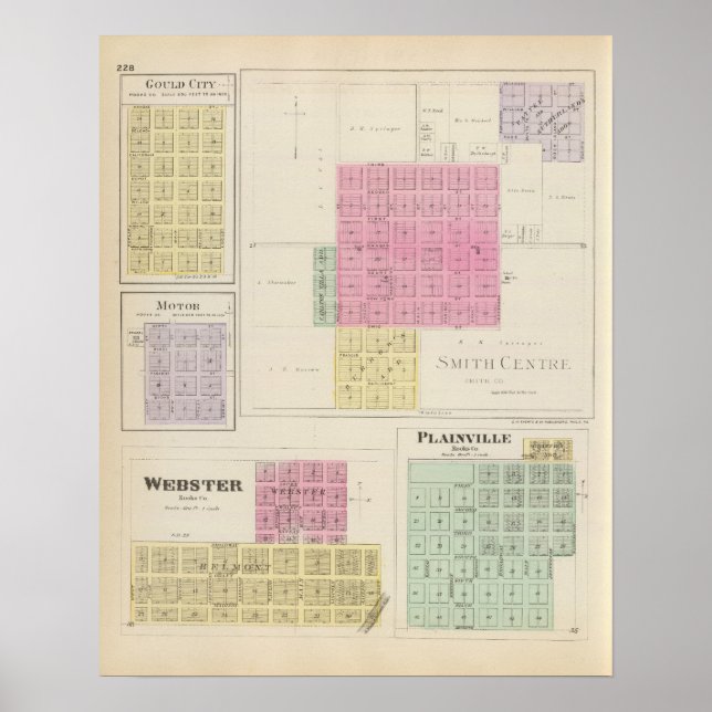Poster Smith Center, Gould City, Motor, Webster, Kansas (Frente)