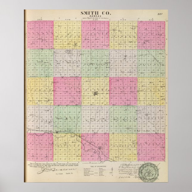 Póster Smith County, Kansas (Frente)