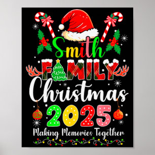 Poster Smith Família Natal 2025 Chapéu de Papai Noel Corr
