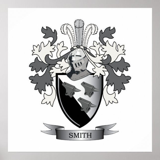 Póster Smith Family Crest Casaco de Armas (Frente)