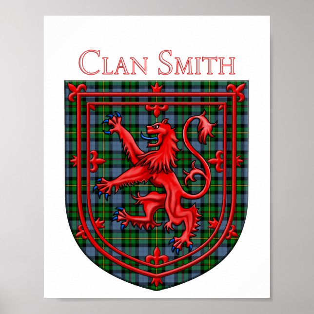 Poster Smith Tartan Scottish Plaid Lion Rampant (Frente)