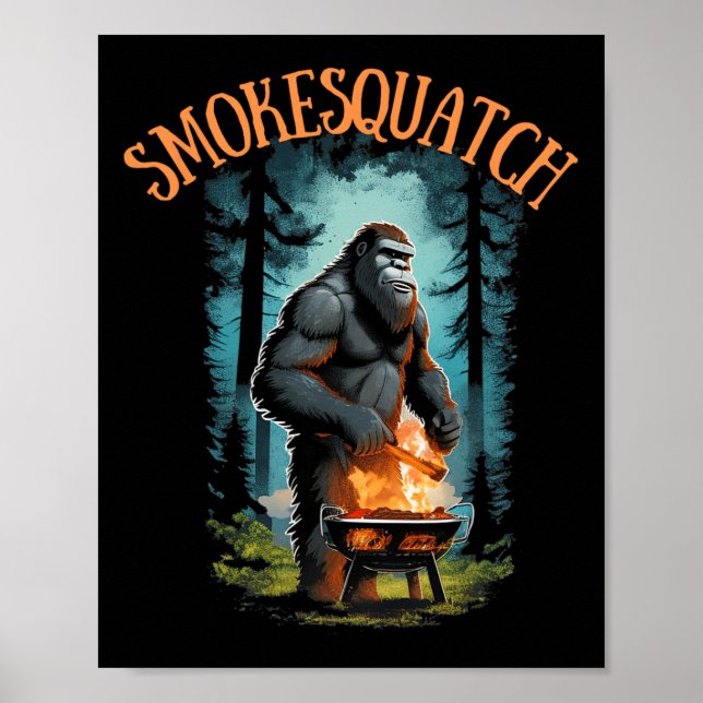 Poster Smo de Churrasco de Gralha de Pé Grande (Frente)
