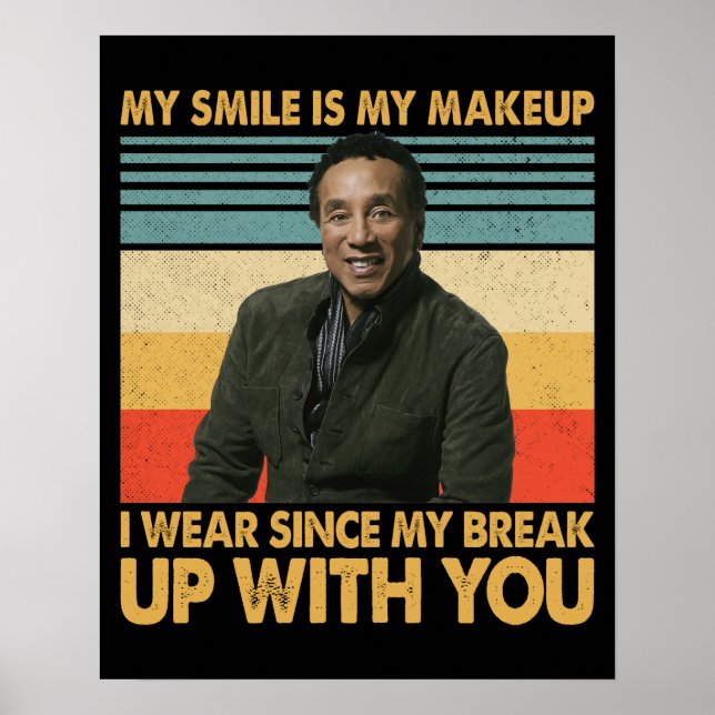 Poster Smokey Robinson cita - Uma vez que você é um Motow (Frente)
