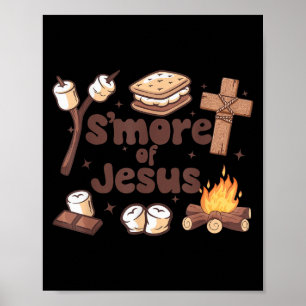 Poster Smore de Jesus Cristão Acampador Amante de Acampam