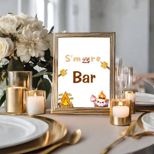 Poster S'more Menu Sign Smore Bar S'mores Station Out