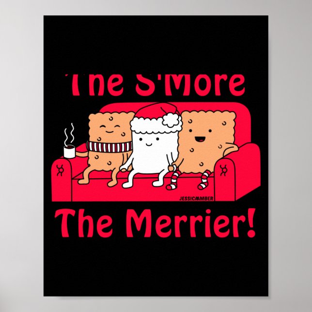 Poster Smore Merrier Cute Kids Cartoon Christmas  (Frente)