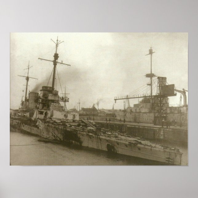 Póster SMS Seydlitz após Jutland (Frente)