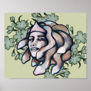 Poster Smug Medusa Trabalho de arte soft gorgon art cobra