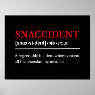 Poster Snaccident - Definição de Dicionário Personalizáve