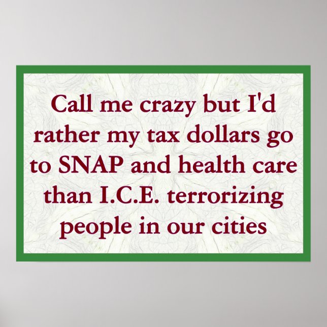 Poster SNAP not ICE (Frente)