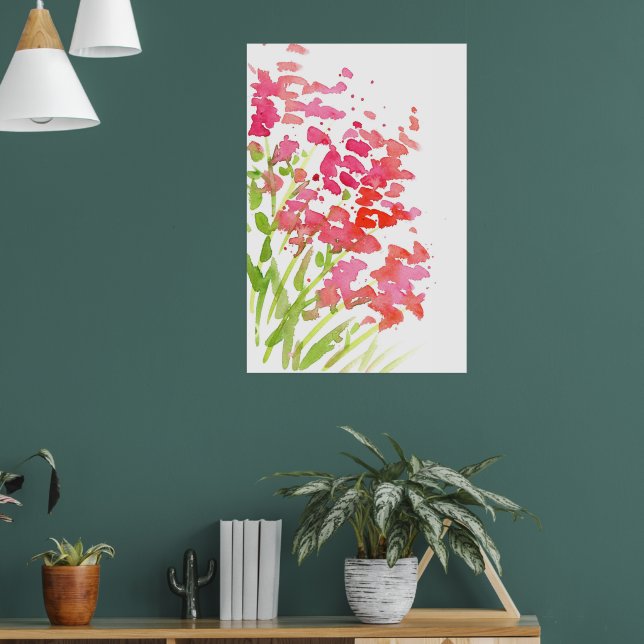 Poster Snapdragons abstrato (Sala de Estar 1)