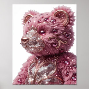 Poster Snappy Gold GEM ENCRUSTADO URSO Design Moderno
