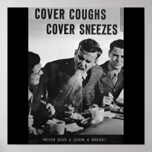 Poster Sneezes do cobrir das tosses do cobrir