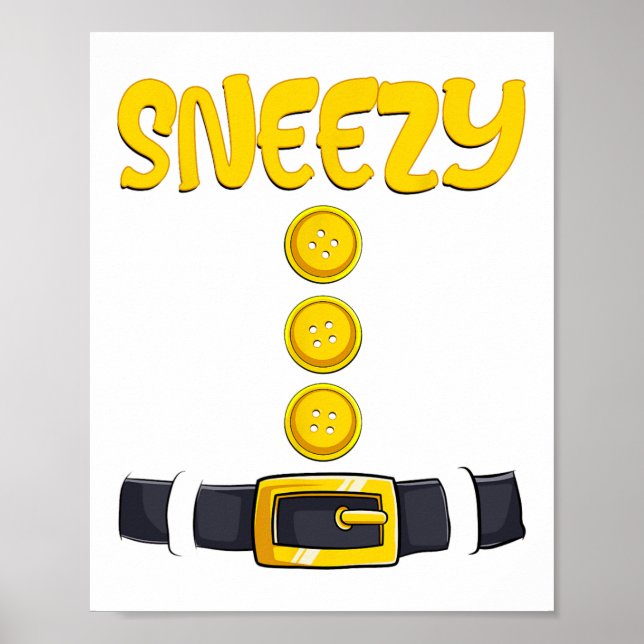 Poster Sneezy Halloween Dwarf Cox. (Frente)