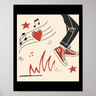 Poster Snicker Music Colorida Expressive Digital Art Illu