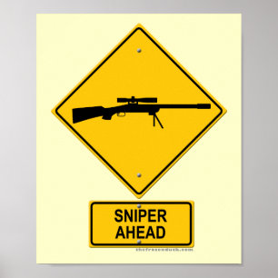 Póster Sniper Ahead - Sinal de Aviso