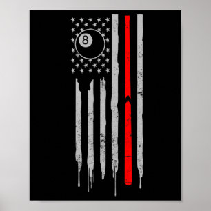 Poster Snooker Design 4 de julho Patriótico Americano F A