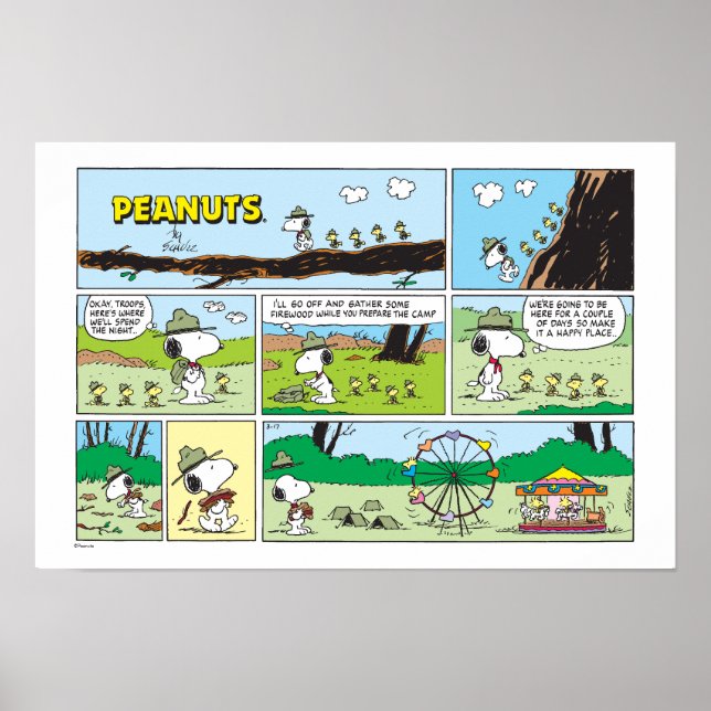 Poster Snoopy & Amigos | Vamos Acampar (Frente)