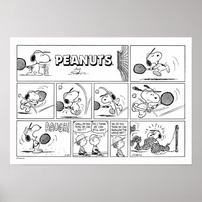 Poster Snoopy Plays Tênis (Frente)