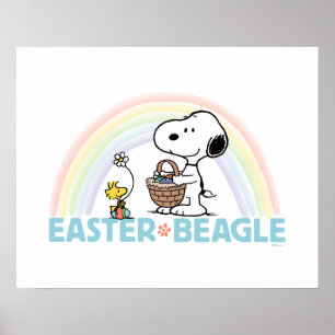 Poster Snoopy & Woodstock - Páscoa Beagle